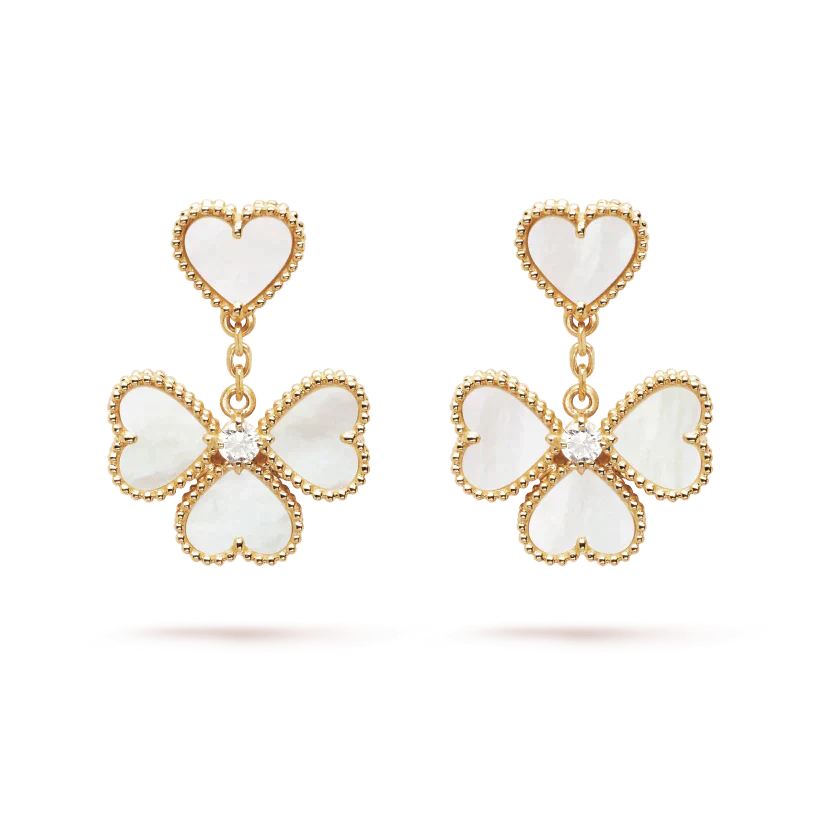 [ELAN LUXE]CLOVER SWEET WHITE MOP EARRINGS