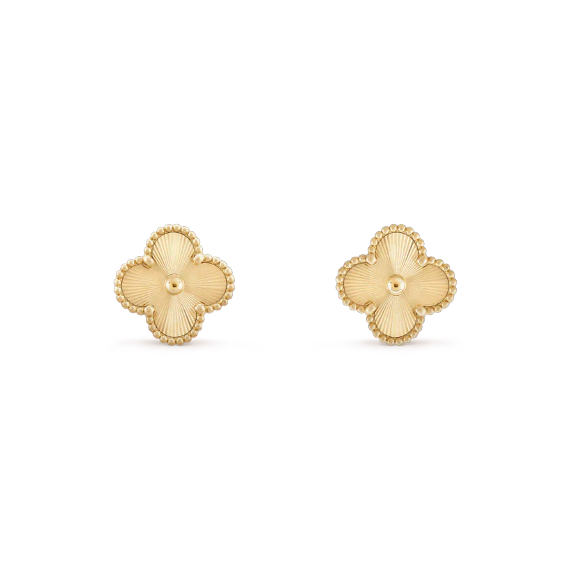 [ELAN LUXE]CLOVER MINI 9.5MM LASER EARRINGS