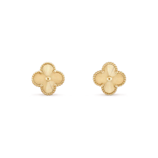 [ELAN LUXE]CLOVER MINI 9.5MM LASER EARRINGS