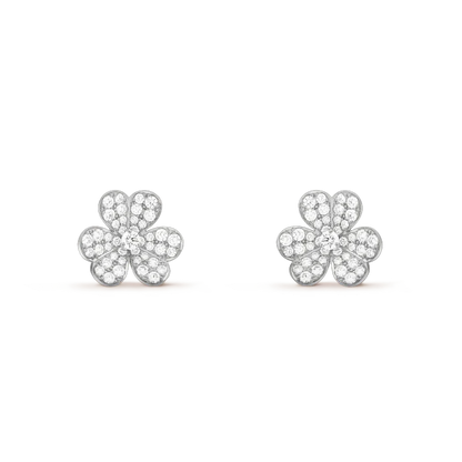 [ELAN LUXE]CLOVER COMOS DIAMOND EARRINGS SILVER