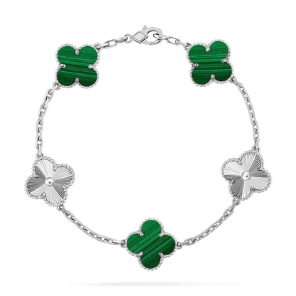 [ELAN LUXE] CLOVER 5 MOTIF MALACHITE BRACELET COLLECTION