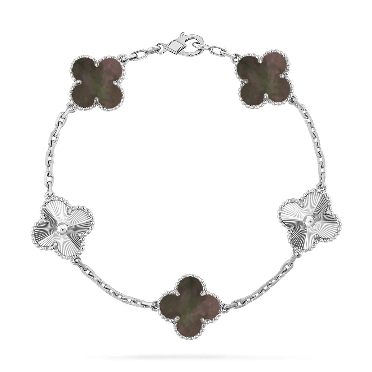 [ELAN LUXE] CLOVER 5 MOTIF GRAY MOP BRACELET COLLECTION