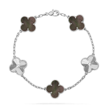 [ELAN LUXE] CLOVER 5 MOTIF GRAY MOP BRACELET COLLECTION