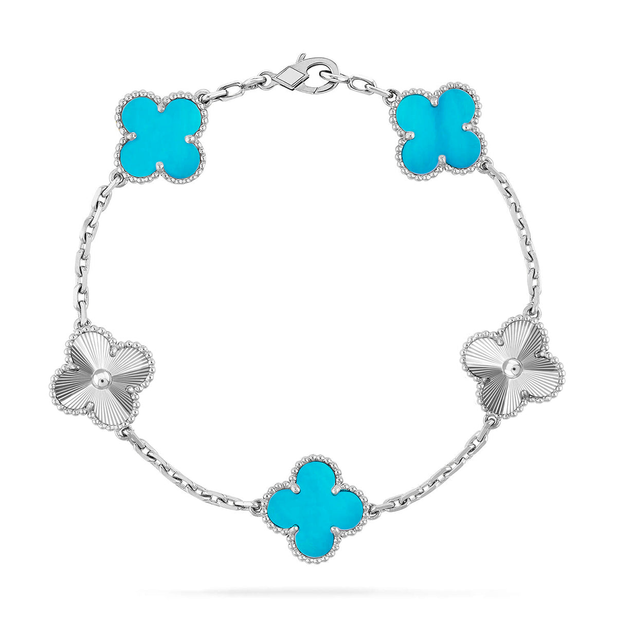 [ELAN LUXE] CLOVER 5 MOTIF TURQUOISE BRACELET COLLECTION