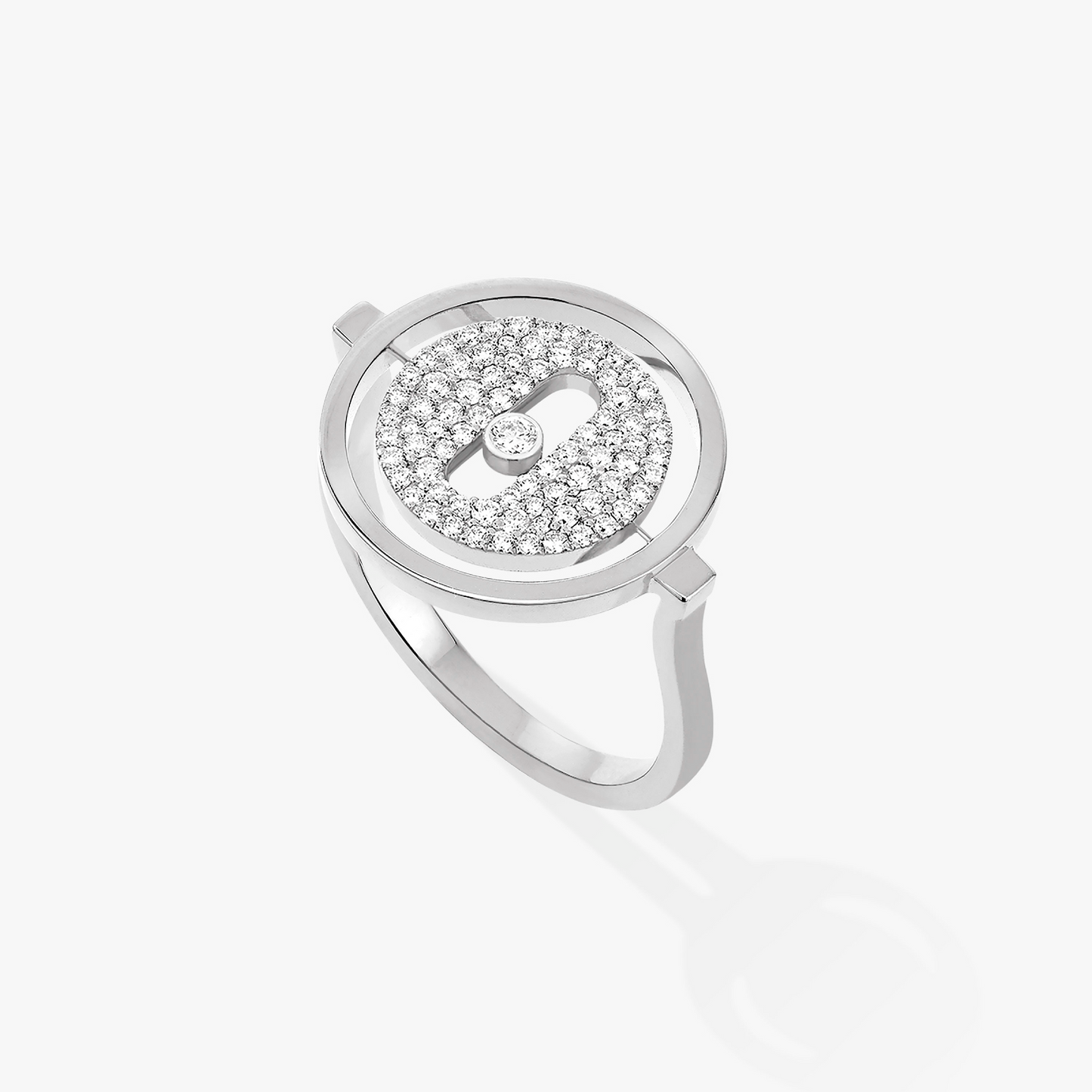 [ELAN LUXE]LUCKY MOVE PAVED SILVER DIAMOND RING