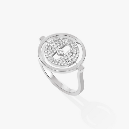 [ELAN LUXE]LUCKY MOVE PAVED SILVER DIAMOND RING