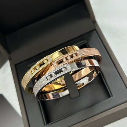 [ELAN LUXE]Move Noa Rose Gold Pav Diamond Bangle Bracelet