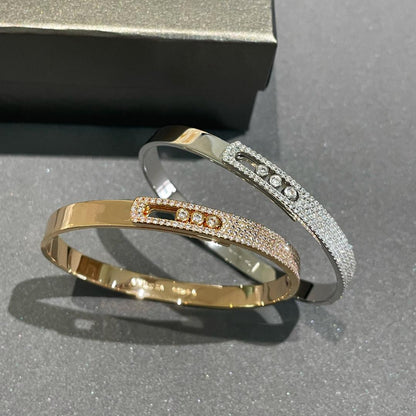 [ELAN LUXE]Move Noa Rose Gold Pav Diamond Bangle Bracelet