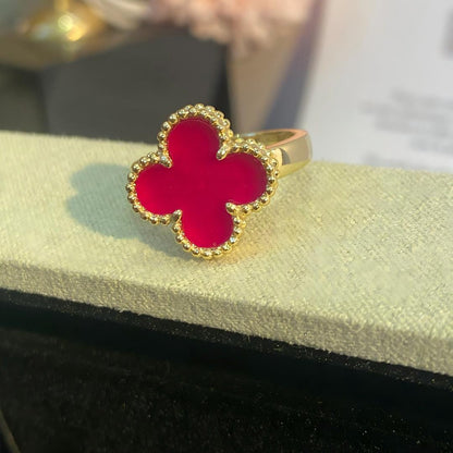 [ELAN LUXE]NEW CLOVER PINK ENAMEL RINGS