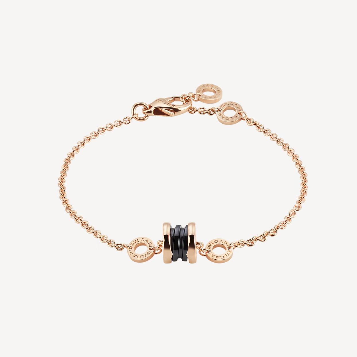 [ELAN LUXE]ZERO 1 SOFT PINK GOLD AND BLACK CERAMIC BRACELET