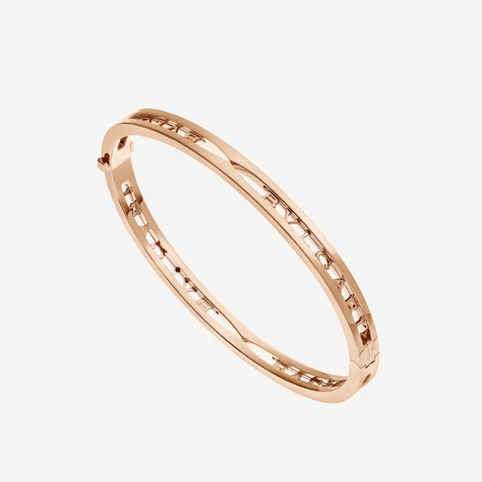 [ELAN LUXE]ZERO 1 SPIRAL LOGO PINK GOLD BRACELET