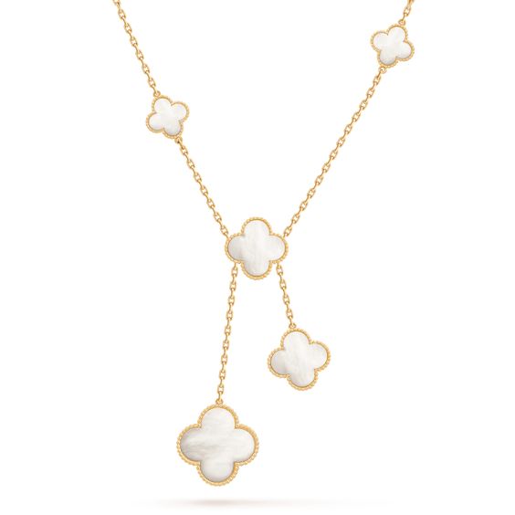 [ELAN LUXE]CLOVER MOTHER OF PEARL NECKLACE 6 MOTIF
