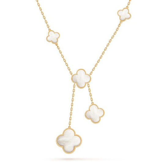 [ELAN LUXE]CLOVER MOTHER OF PEARL NECKLACE 6 MOTIF