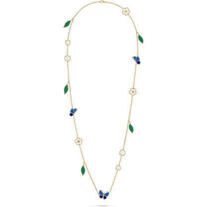 [ELAN LUXE]LUCKY SPRING BUTTERFLY 15 FLOWER NECKLACE