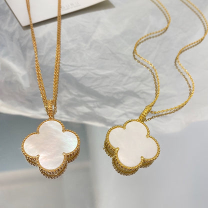 [ELAN LUXE]CLOVER 25MM MOP LARGE PENDANT NECKLACE