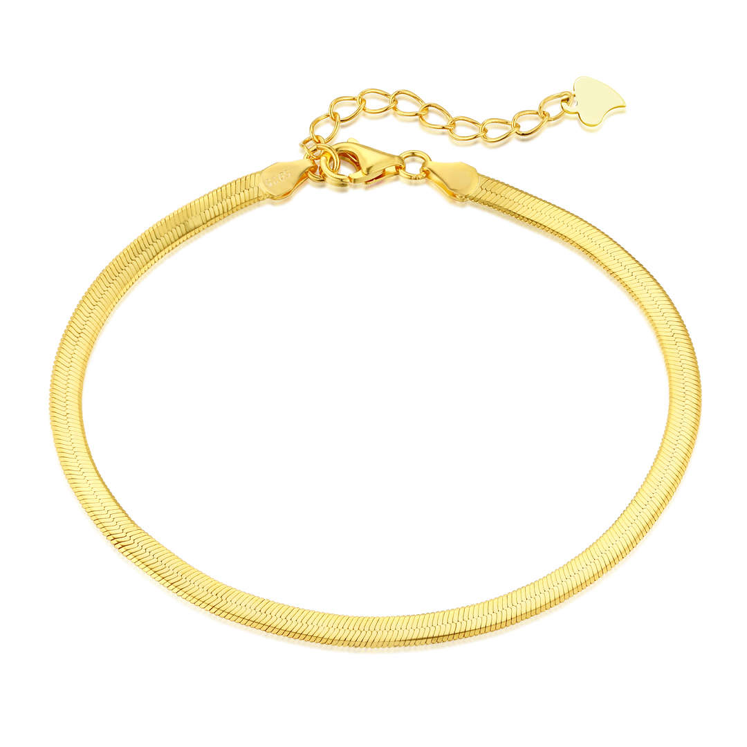 [ELAN LUXE]Flat Snake Bone Chain Blade Necklace