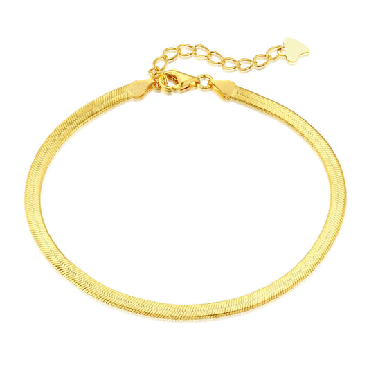 [ELAN LUXE]Flat Snake Bone Chain Blade Necklace