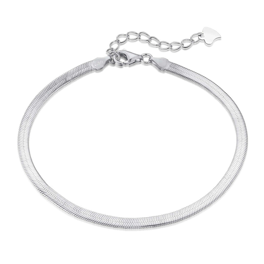 [ELAN LUXE]Flat Snake Bone Chain Blade Necklace