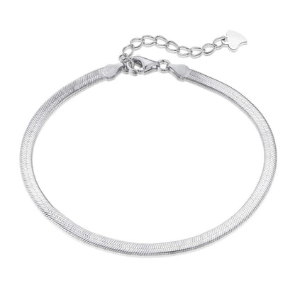 [ELAN LUXE]Flat Snake Bone Chain Blade Necklace