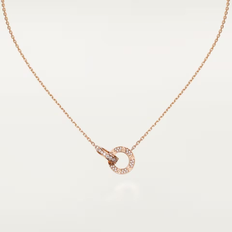 [ELAN LUXE]LOVE  FULL DIAMOND PENDANT NECKLACE