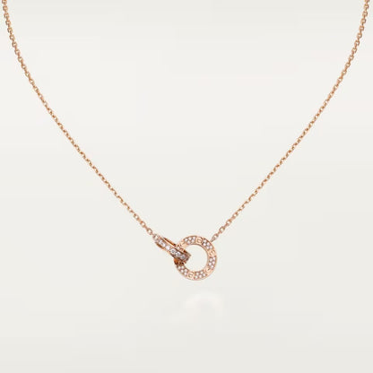 [ELAN LUXE]LOVE  FULL DIAMOND PENDANT NECKLACE