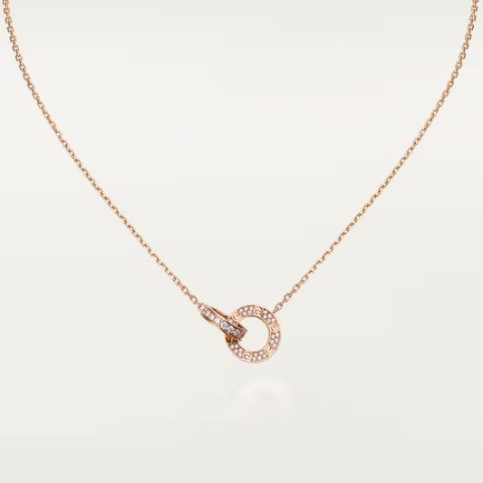 [ELAN LUXE]LOVE  FULL DIAMOND PENDANT NECKLACE