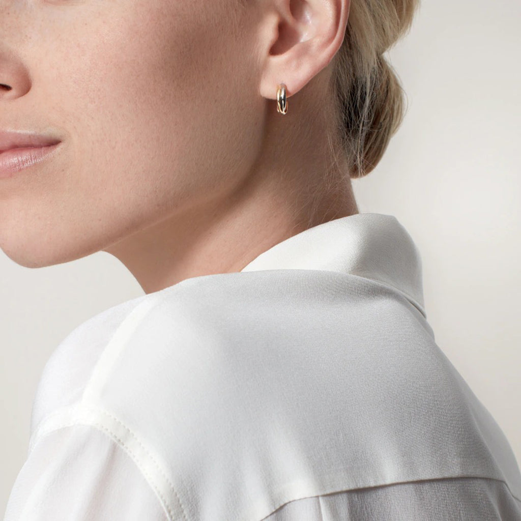 [ELAN LUXE]TRINITY ON DIAMOND MINI EARRINGS