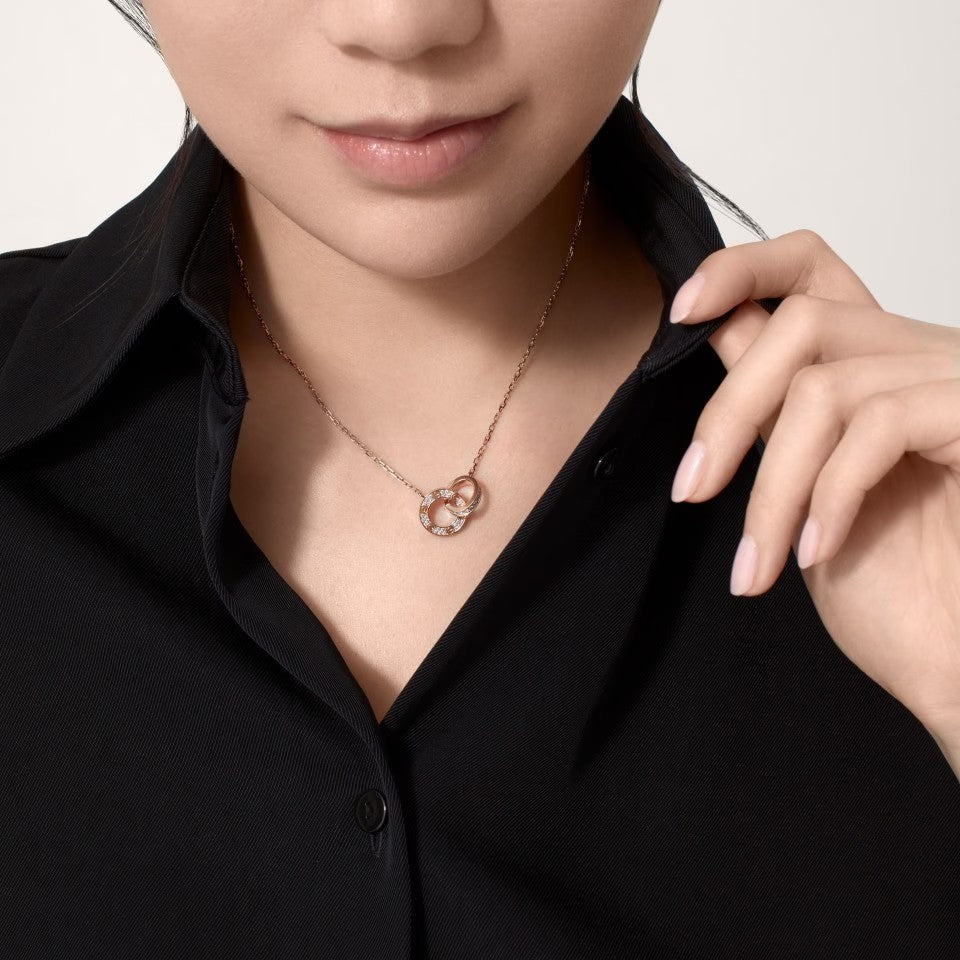 [ELAN LUXE]LOVE  FULL DIAMOND PENDANT NECKLACE