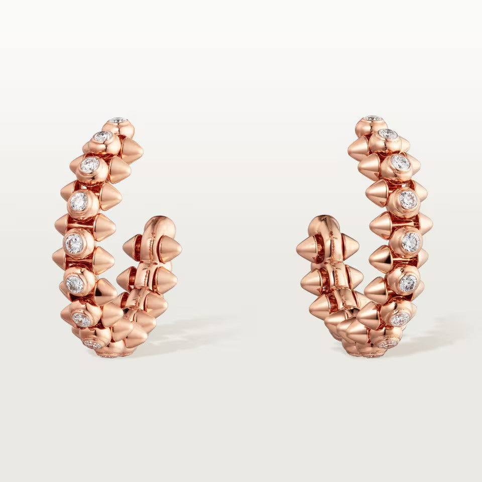 [ELAN LUXE]CLASH FULL DIAMOND MEDIUM EARRINGS