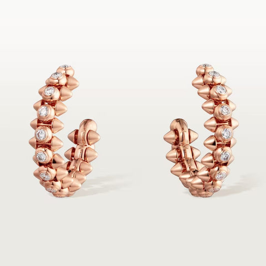 [ELAN LUXE]CLASH FULL DIAMOND MEDIUM EARRINGS