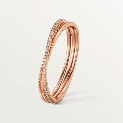 [ELAN LUXE]ETINCELLE HALF-PAVED DIAMOND BRACELET