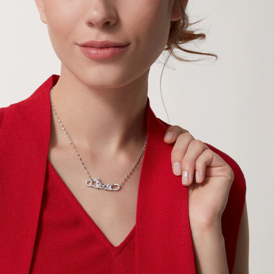 [ELAN LUXE]PANTHERE PAVED DIAMOND NECKLACE