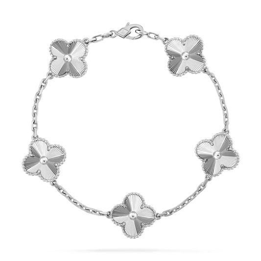 [ELAN LUXE]CLOVER SILVER 5 MOTIFS BRACELET