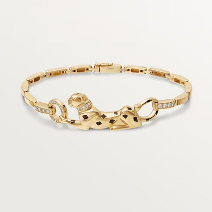 [ELAN LUXE]PANTHERE HALF DIAMOND ON CHAIN BRACELET
