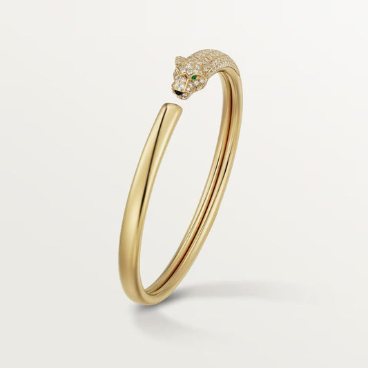 [ELAN LUXE]PANTHERE HALF DIAMOND OPEN BRACELET
