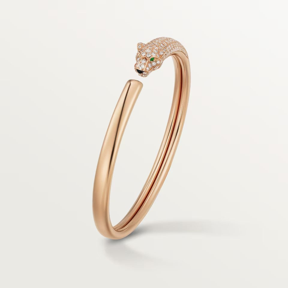 [ELAN LUXE]PANTHERE HALF DIAMOND OPEN BRACELET