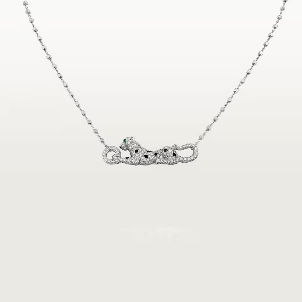 [ELAN LUXE]PANTHERE PAVED DIAMOND NECKLACE
