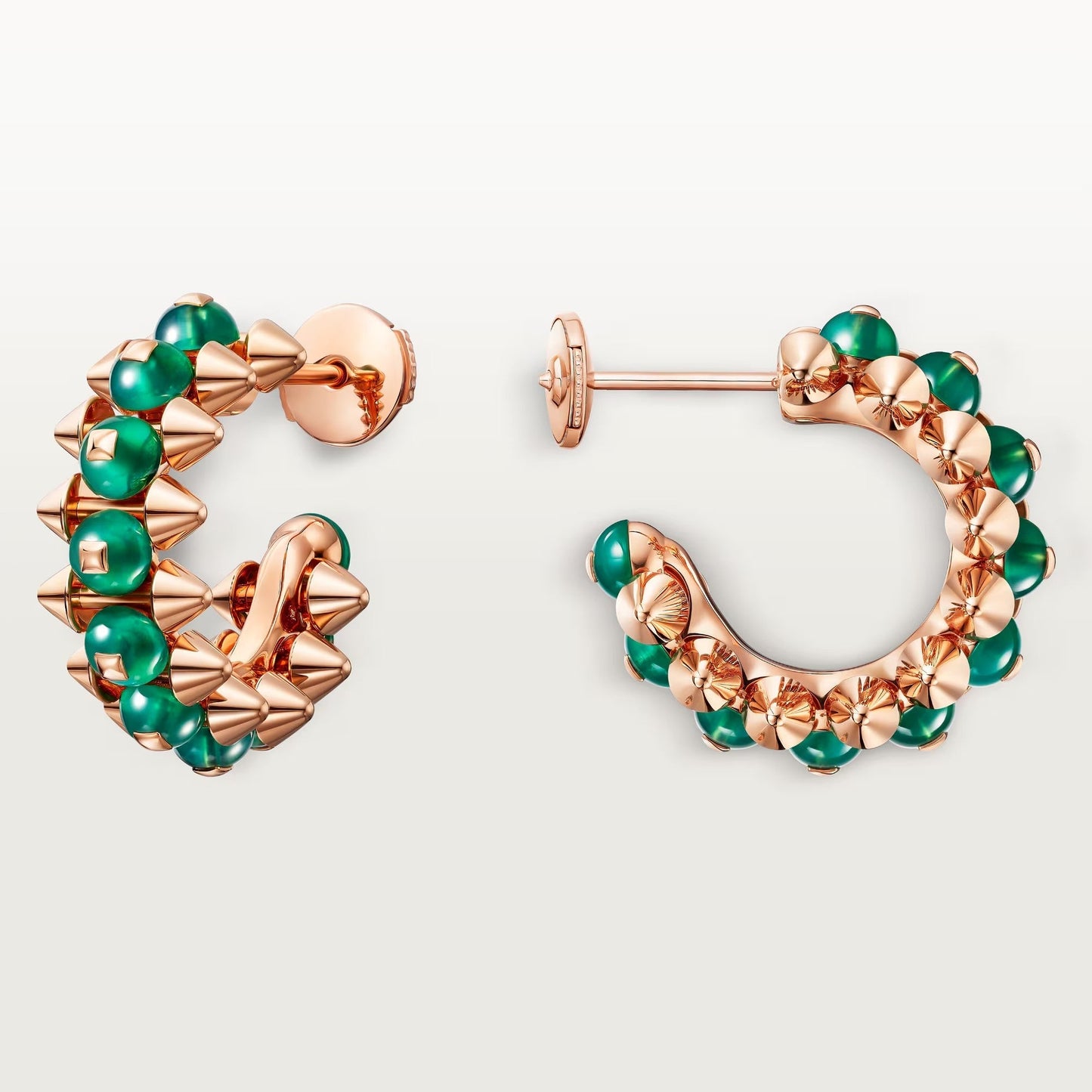 [ELAN LUXE]CLASH 7.9MM AGATE CHALCEDONY EARRINGS