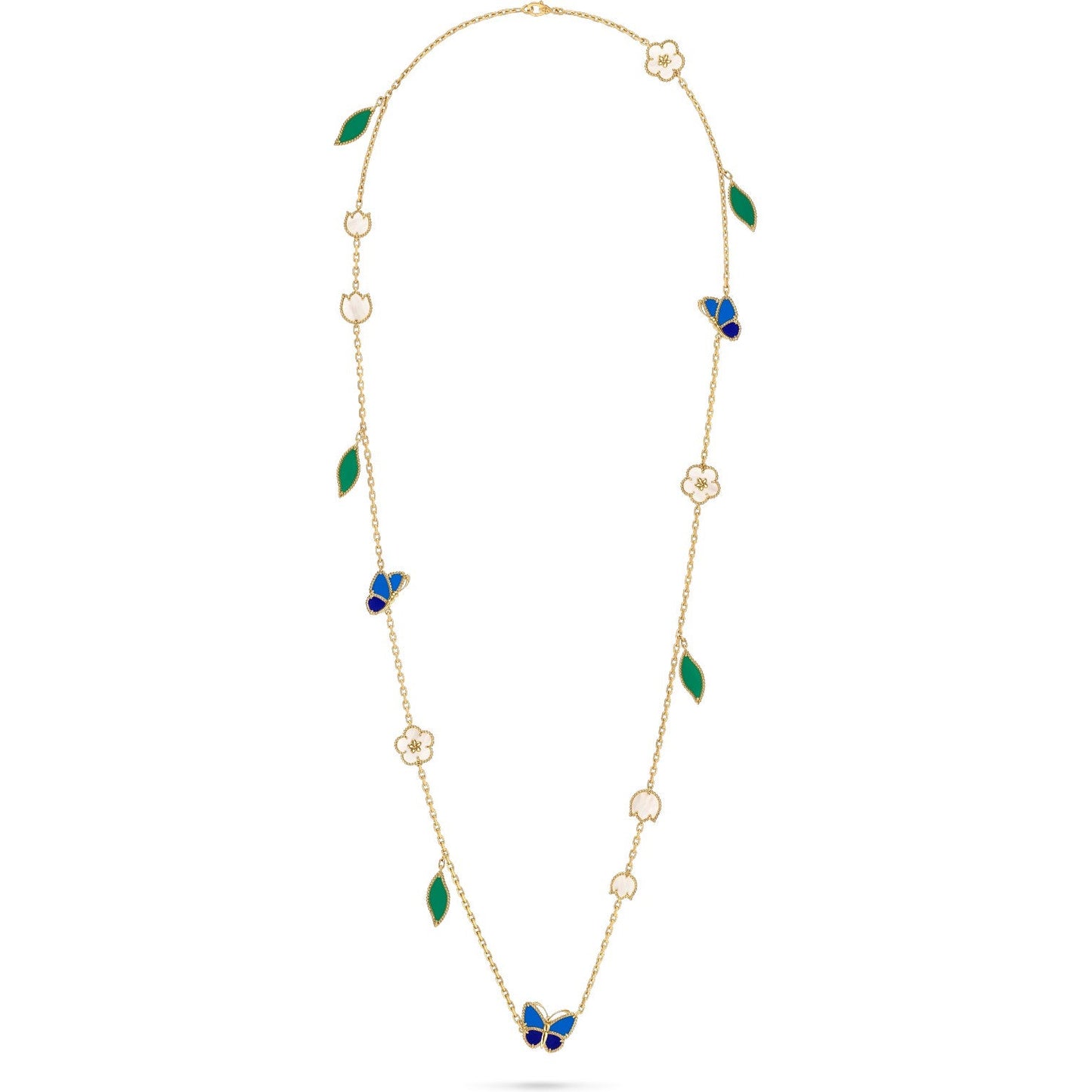 [ELAN LUXE]LUCKY SPRING BUTTERFLY 15 FLOWER NECKLACE