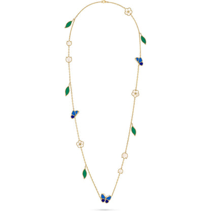 [ELAN LUXE]LUCKY SPRING BUTTERFLY 15 FLOWER NECKLACE