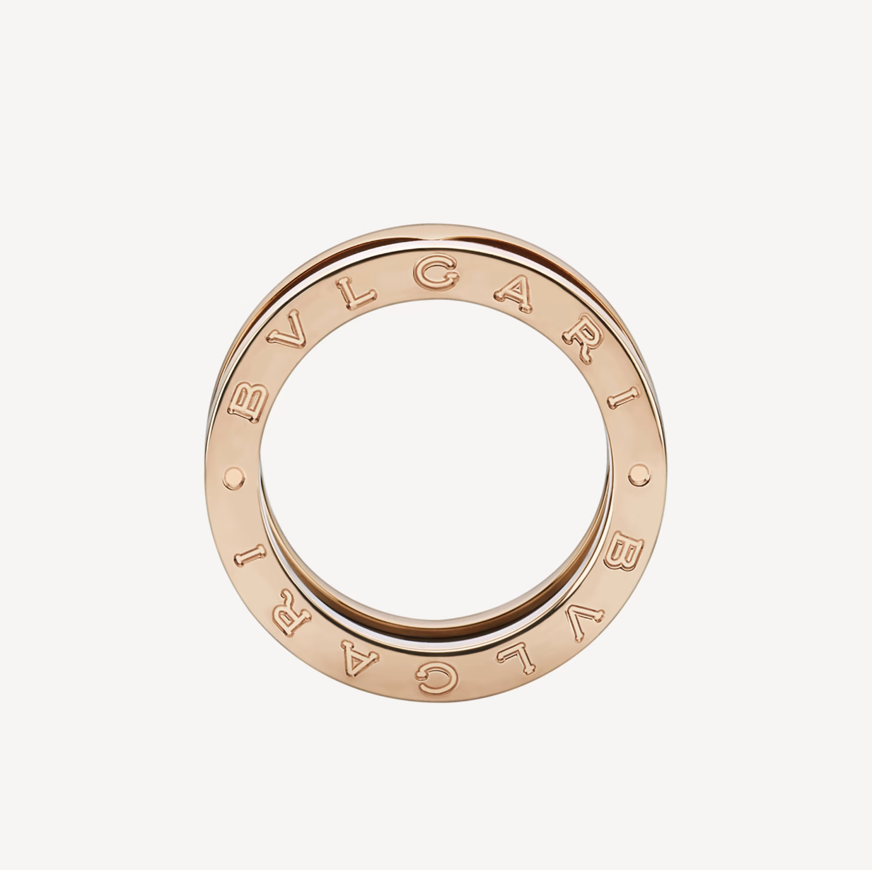 [ELAN LUXE]ZERO 1 TWO-BAND LOOPS AND BLACK CERAMIC PINK GOLD RING