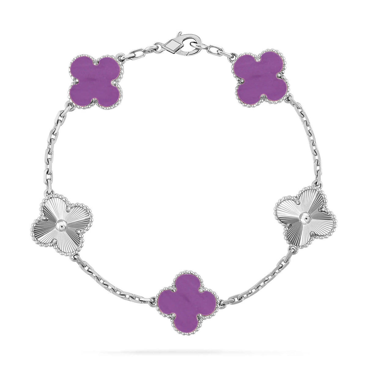 [ELAN LUXE] CLOVER 5 MOTIF VIOLET BRACELET COLLECTION