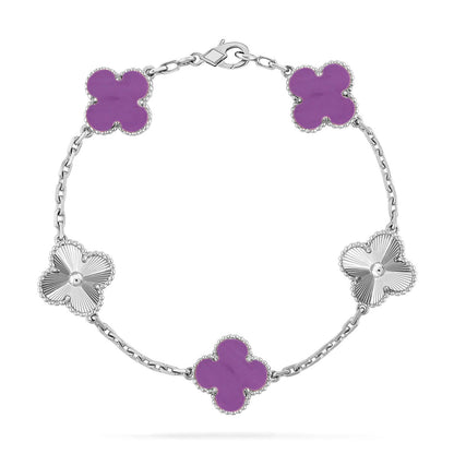 [ELAN LUXE] CLOVER 5 MOTIF VIOLET BRACELET COLLECTION