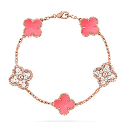 [ELAN LUXE] CLOVER 5 MOTIFS  PINK MOP BRACELET COLLECTION