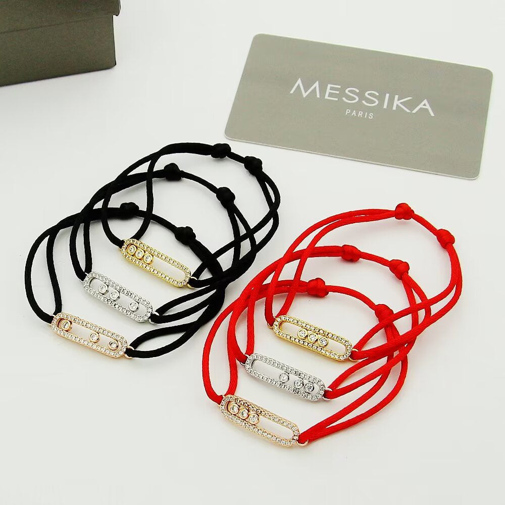 [ELAN LUXE]Messika Care(s) pink cord pav bracelet