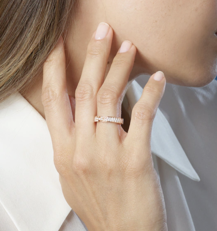 [ELAN LUXE]ALLIANCE LIENS VIDENCE PAVED DIAMOND 4MM RING