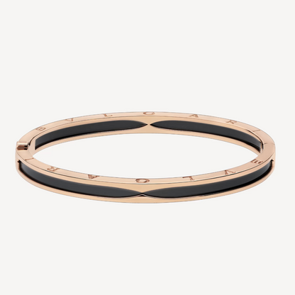 [ELAN LUXE]ZERO 1 PINK GOLD WITH BLACK CERAMIC BRACELET