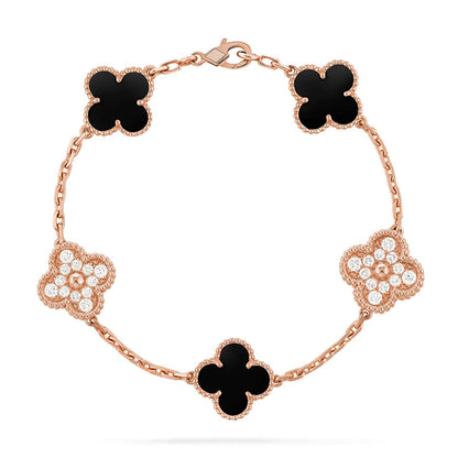 [ELAN LUXE] CLOVER 5 MOTIF ONYXS BRACELET COLLECTION