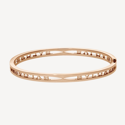 [ELAN LUXE]ZERO 1 SPIRAL LOGO PINK GOLD BRACELET
