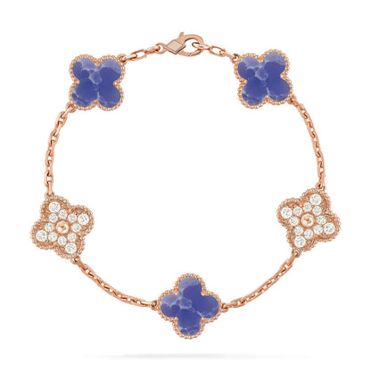 [ELAN LUXE]CLOVER 5 MOTIF BLUE VEINS BRACELET COLLECTION